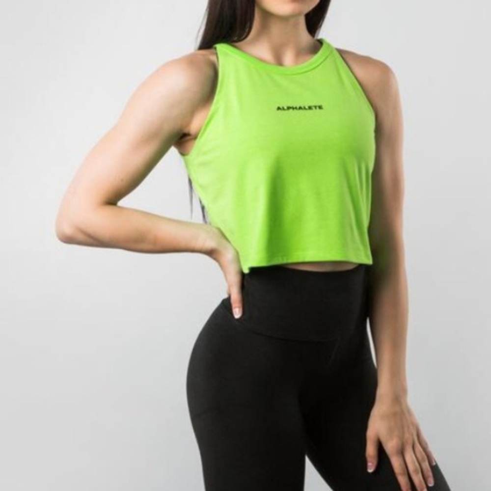 Cropped alphalete tank
